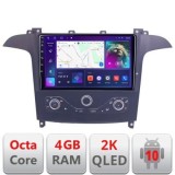 Navigatie Ford S-max 2006-2014 QLED 2K Octa core 4+32 DSP 360 Optic FHD internet gps radio carplay android auto KIT-smax-navi+EDT-E409-2K CarStore Tec