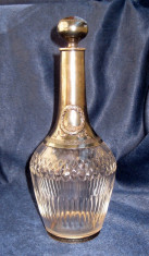 Henri Lapeyre Vechi Decantor Carafa Cristal Baccarat si Argint Minerva foto