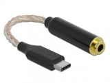 Adaptor audio USB-C la jack stereo 4.4 mm 5 pini T-M 12.5cm, Delock 66302