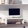 VidaXL Suport pentru monitor, alb, 50x27x15 cm, lemn masiv pin