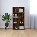 Cumpara ieftin Gossi biblioteca/dulap, stejar fumuriu, 66x30x130 cm, lemn prelucrat