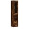 Dulap inalt, stejar fumuriu, 34,5x34x180 cm, lemn prelucrat