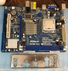 Kit placa de baza sk 775 ASRock G41, ddr 3 si cpu Intel Quad Core Q8200 foto
