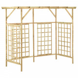 Pergola de gradina pentru trei pubele, lemn de pin tratat