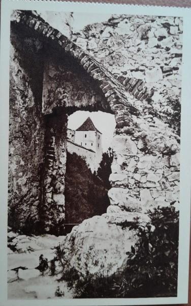 Carte postala, Zidurile Cetatii Rasnov, perioada interbelica