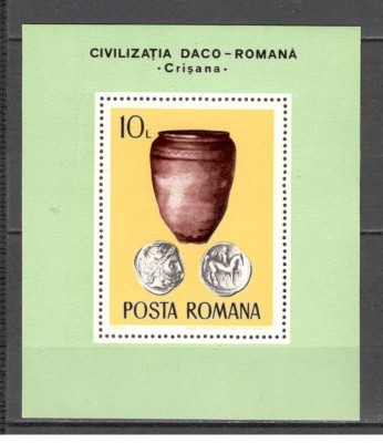 Romania.1976 Arheologie daco-romana-Bl. dantelat ZR.561 foto