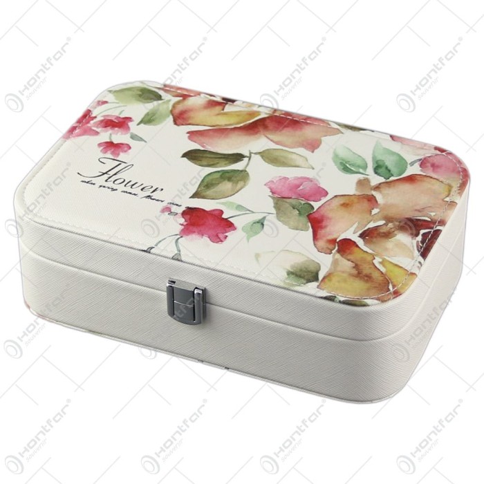Cutie bijuterii din piele ecologica 22x15x7 CM Flower