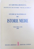 STUDII SI MATERIALE DE ISTORIE MEDIE, VOL. XIX, 2001