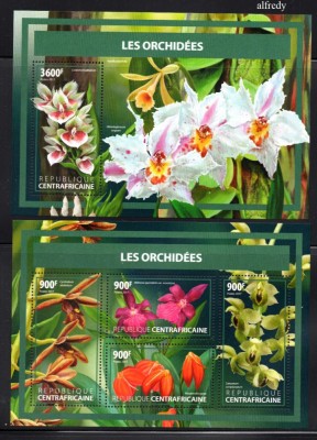 Centrafricana 2017, Flora, Orhidee, MNH foto