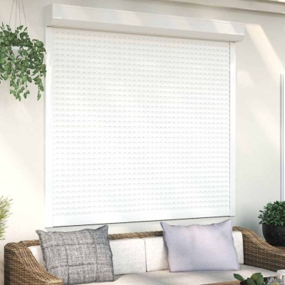 vidaXL Oblon rulant, alb, 160 x 150 cm, aluminiu foto