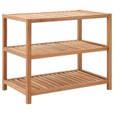 Cumpara ieftin Raft de baie, 65 x 40 x 55 cm, lemn masiv de nuc