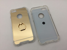 Husa Oglinda Gold cu inel iphone 7 / iRing foto