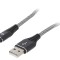 Cablu USB 2.0 A la Micro B aurit, 2m
