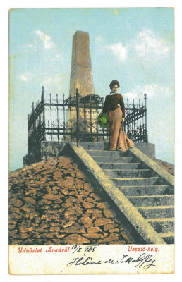 4778 - ARAD, Monument, Romania - old postcard - used - 1909 foto