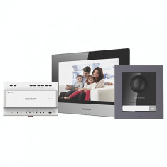 Kit videointerfon IP 7inch&amp;#039;conectare 2 fire - HIKVISION DS-KIS702 foto