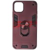 Husa iPhone 11 Pro Max Armor Ring TPU+PC Wine - Protectie Premium, Anti-soc, Inel Suport