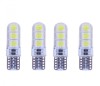 Set 4 Becuri LED T10 w5w pentru Pozitii, Plafoniera Lumina Alba cu Protectie Silicon, Universal