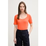 United Colors of Benetton tricou culoarea portocaliu, 3FJHD401P