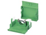 Conector soclu drept pe cablu, verde