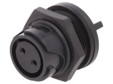 Conector Circular Soclu Mamă 2 PIN Aurit THT Buccaneer 4000