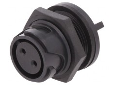 Conector Circular Soclu Mamă 2 PIN Aurit THT Buccaneer 4000