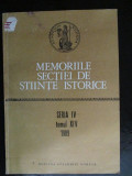 Memoriile sectiei de stiinte istorice seria 4, tomul 14, 1989