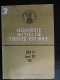 Memoriile sectiei de stiinte istorice seria 4, tomul 14, 1989