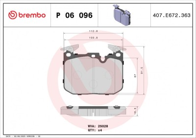BREMBO P 06 096 PRIME LINE set placute frana disc foto
