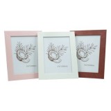 Rama foto sidefata No. K160, PVC, 13x18cm, visiniu/roz/alb