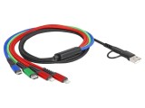 Cablu USB 2.0 1,2m cu fire cositorit, negru, roșu, albastru, verde