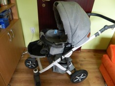 Krausman ? Carucior 3 in 1 Grey Bravo + Baby Nest + Accesorii foto