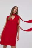 Cumpara ieftin Victoria Beckham rochie culoarea rosu, mini, oversize
