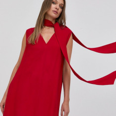 Victoria Beckham rochie culoarea rosu, mini, oversize