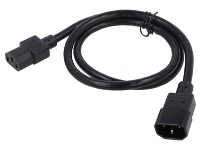 Cablu Prelungitor 3x1mm2 IEC C13 la IEC C14 2.5m 10A foto