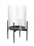 Cumpara ieftin Set 2 suporturi lumanari metal negru Siwan 23x40 cm