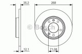 Disc frana CITROEN C4 Grand Picasso II (2013 - 2016) BOSCH 0 986 479 C24