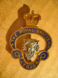 A934-Insigna veche Legiunea Regala Britanica in argint emailat si aurit.