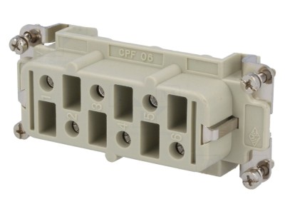 Conector HDC mamă 6P 35A 690V foto