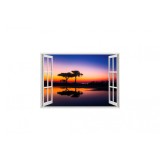 Autocolant decorativ, Fereastra, Natura si peisaje, Multicolor, 85 cm, 2070ST