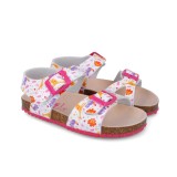 Sandale pentru copii cu floricele garvalin, 252465, albi (marime: 30 (18,8-19,4 cm))