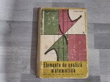 Elemente de analiza matematica de Nicolae Dinculeanu ,Eugen Radu
