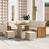 VidaXL Set de canapele pentru grădină 8 pcs Bej, crem 80 x 80 x 71 cm