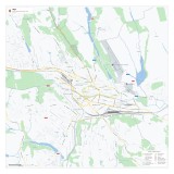 Harta decorativa pentru perete Iasi, Stil Vibrant, 100x100 cm, PVC rezistent la apa