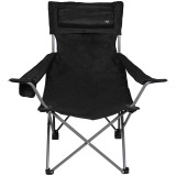 Scaun pliabil camping Fox Outdoor Deluxe, cordura, negru, perna inclusa, max