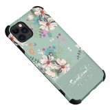 Husa TPU OEM Flower pentru Apple iPhone 12 / Apple iPhone 12 Pro, Meet, Verde