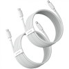 Cablu Date si Incarcare USB-C - Lightning Baseus Simple Wisdom, 20W, 1.5m, Set 2 bucati, Alb, Apple