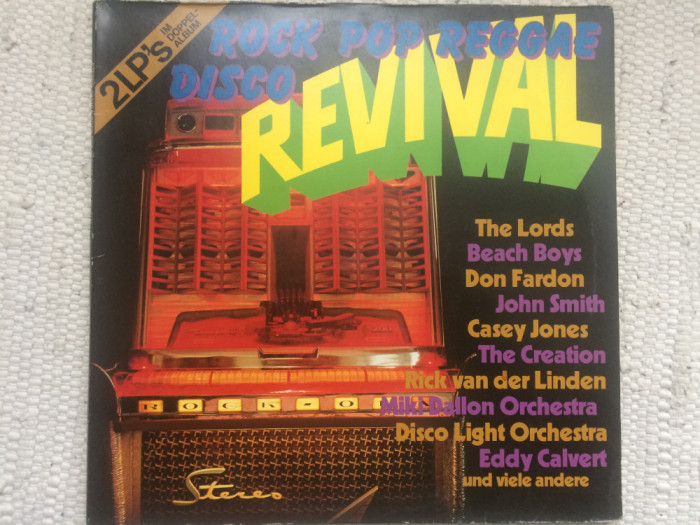 Rock Pop Reggae Disco Revival dublu disc vinyl 2 lp selectii various muzica VG+