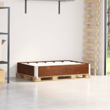 Cumpara ieftin Ramă pentru paleți, maro, 120x80 cm, lemn masiv de pin
