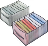 Set de 2 organizatoare pentru haine Yxhzvon, nailon, gri