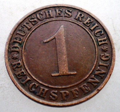 2.704 GERMANIA WEIMAR 1 REICHSPFENNIG 1934 F foto